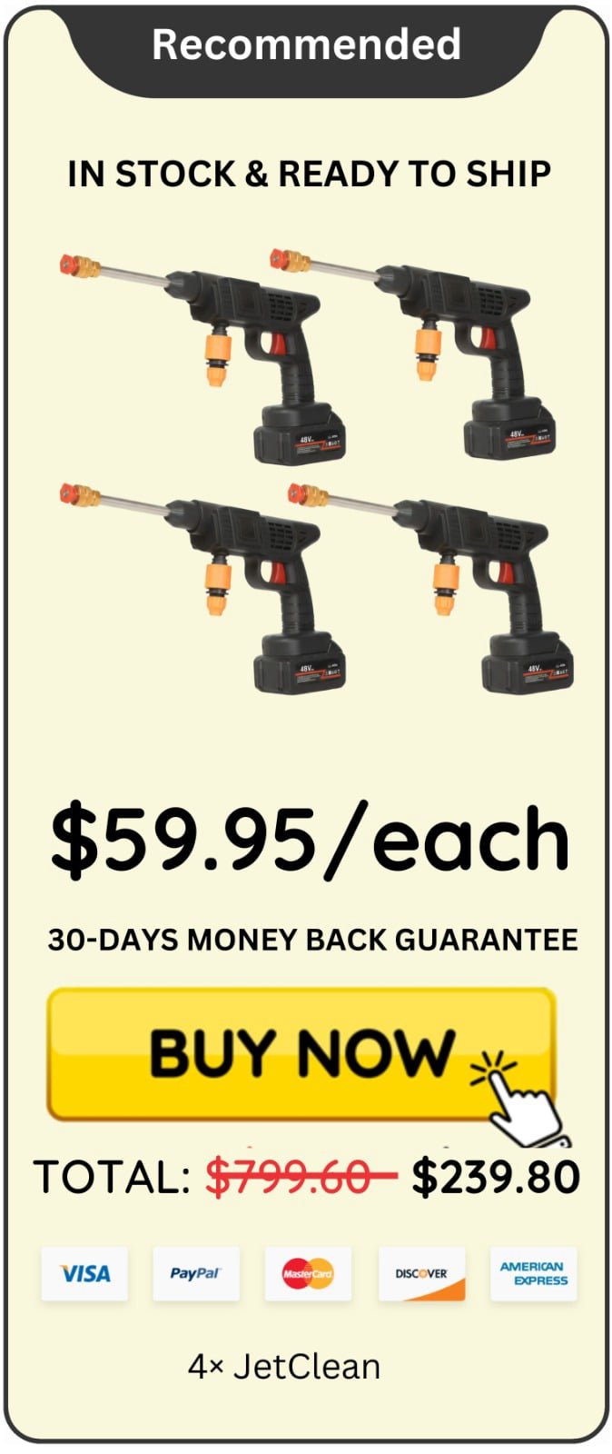 JetClean offer price 